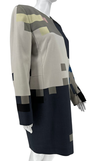 Akris November Day Printed Sheath Dress - Size 8