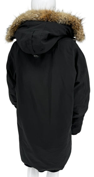 CANADA GOOSE Langford Parka w/ Coyote Fur Hood Color Black Sz XXL