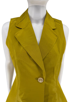 Pauw Amsterdam 2-Piece Silk Peplum Vest & Convertible Wrap – Size 36