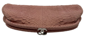 Chanel Python Timeless Clutch Pink