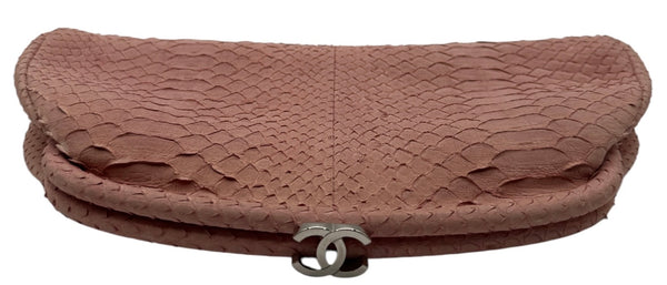 Chanel Python Timeless Clutch Pink