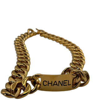 Chanel Gold Logo/Badge Oversized Chain Belt