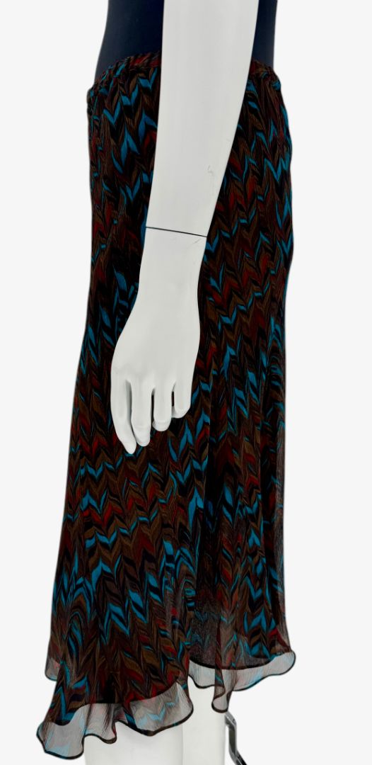 Jones New York Multicolor Chevron Pleated Skirt – Size 6
