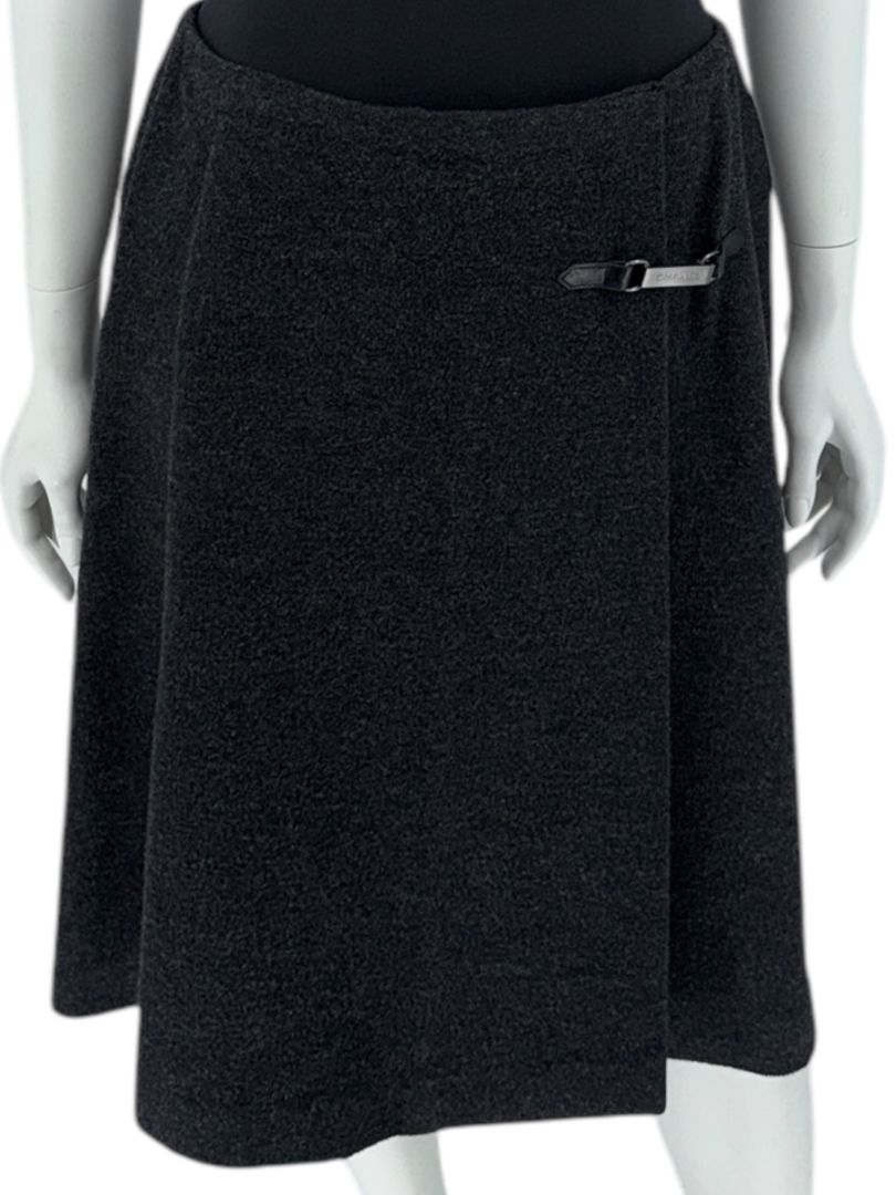 Chanel Identification Line Wool Blend Skirt - Size 42