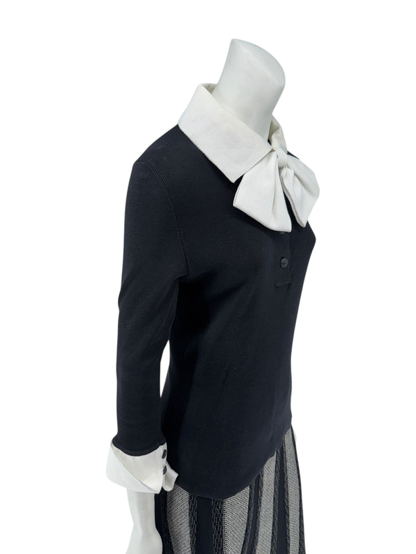 Chanel Sweater With Removable Bow - Size 42