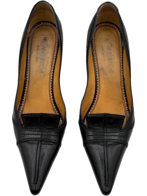 Yves Saint Laurent Black Leather Pumps – Size 41