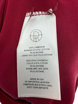 The Row Ruby Red Suede Sheath Dress – Size 8