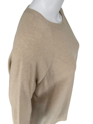 Brunello Cucinelli Beige Cashmere Blend Dolman Sleeve Sweater – Size L