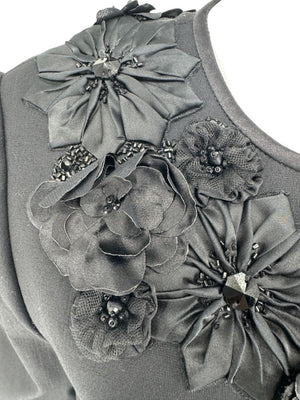 Pamella Roland Embellished Collar Longline Jacket - Large