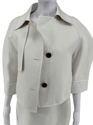 Akris 100 Years Ivory Cropped Jacket - US 8