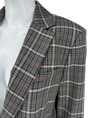 Tibi Oversized Check Blazer with Slit Sleeves - Size 8