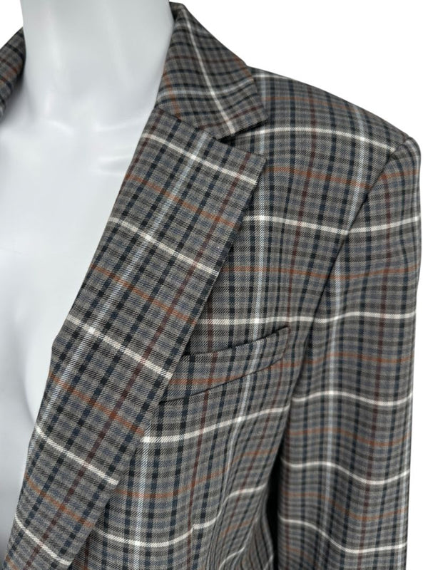 Tibi Oversized Check Blazer with Slit Sleeves - Size 8
