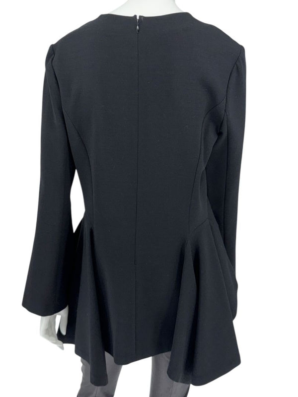 Stella McCartney Sculptural Wool Peplum Top - Size 8