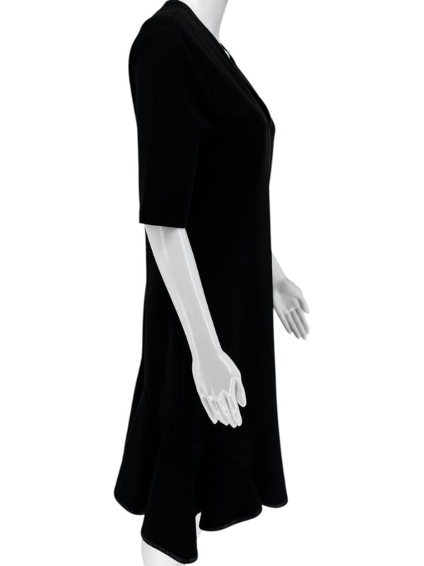 Givenchy Fluted Hem Satin-Trim Dress - Size 44