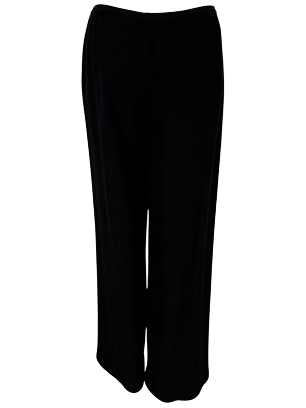 Alaïa Black Piqué Knit Wide-Leg Pants - Size 42