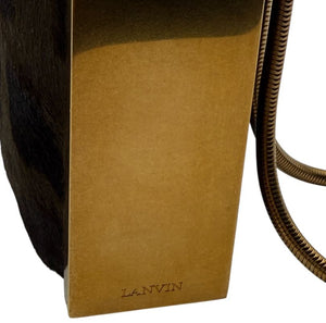LANVIN Calf Hair Leopard Clutch – Excellent Pre-Owned Condition