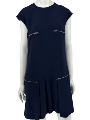 Stella McCartney Navy Zip-Detail Shift Dress - Size IT 44