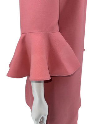 Valentino Rose Pink Crepe Ruffle Sleeve Shift Dress – Size 10