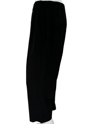 Brunello Cucinelli Black Tapered Pull-On Trousers with Side Pockets – Size US 8
