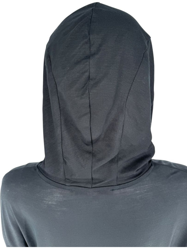 Acne Studios 'Frost Fluid' Black Viscose Hooded Dress – Size M