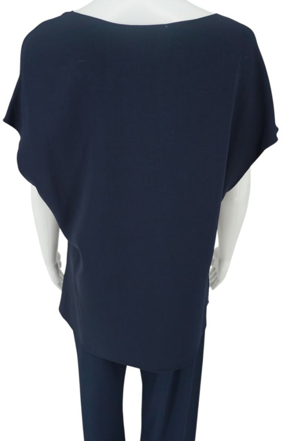 The Row Navy Cap-Sleeve Top & Pull-On Pant Set – Size Small