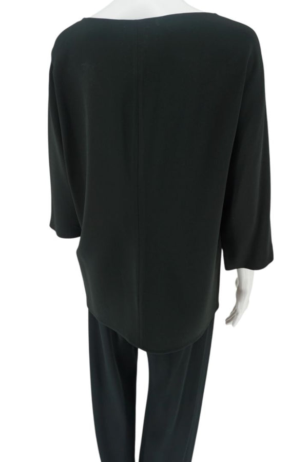 The Row Black Relaxed Top & Elastic Waist Pant Set – Size S (Top) & M (Pant)