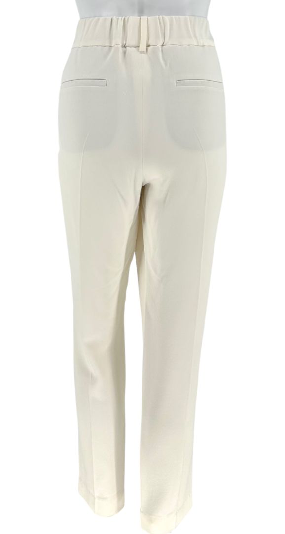 Brunello Cucinelli Ivory Elastic Waist Pull-On Pants – Size IT 44 / US 8
