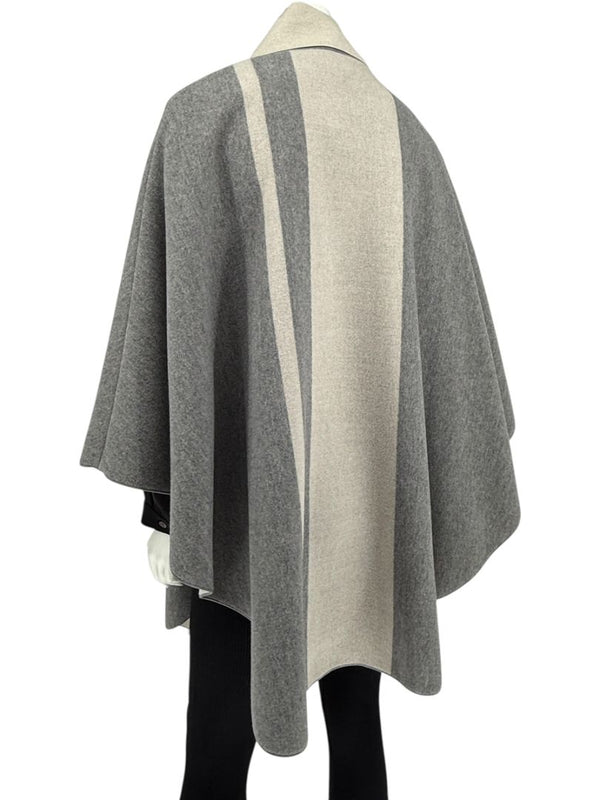 Piazza Sempione Two-Tone Wool-Cashmere Cape - Size IT 42