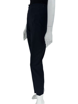 The Row Navy Wool-Silk Blend Cropped Trousers – Size 10
