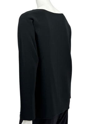 The Row Black Long Sleeve Boat Neck Pullover – Size XS