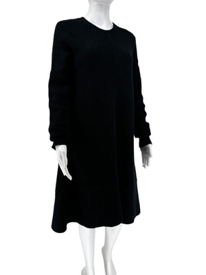 Proenza Schouler Black Wool & Cashmere Ribbed Knit Dress – Size S