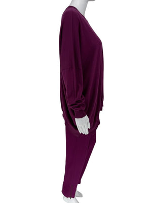 Stella McCartney Plum Knit Pullover & Pant Lounge Set – Size IT 42