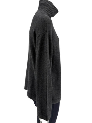 S MaxMara Charcoal Wool-Cashmere Turtleneck Sweater – Size S