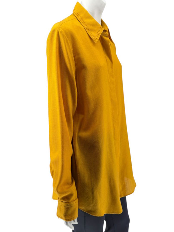 Gabriela Hearst Golden Birch Embroidered Shirt – Size IT 46