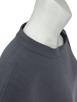 Tibi Charcoal Cap-Sleeve Mock Neck Top – Size L