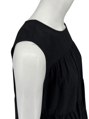 CO Essentials Black Tiered Sleeveless Midi Dress – Size M