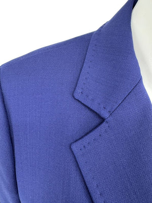 Max Mara Blue Virgin Wool Blend Pant Suit – Size US 12
