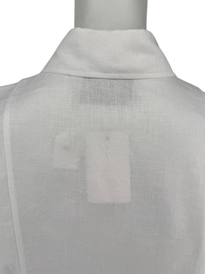 WOERA White Linen Button-Up Shirt – Size M