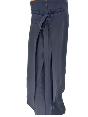 Oscar de la Renta Black Asymmetric Overlay Pants – Size 10- NWT