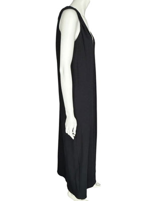 Brunello Cucinelli Black Twisted Strap Maxi Dress with Monili Detail – Size M