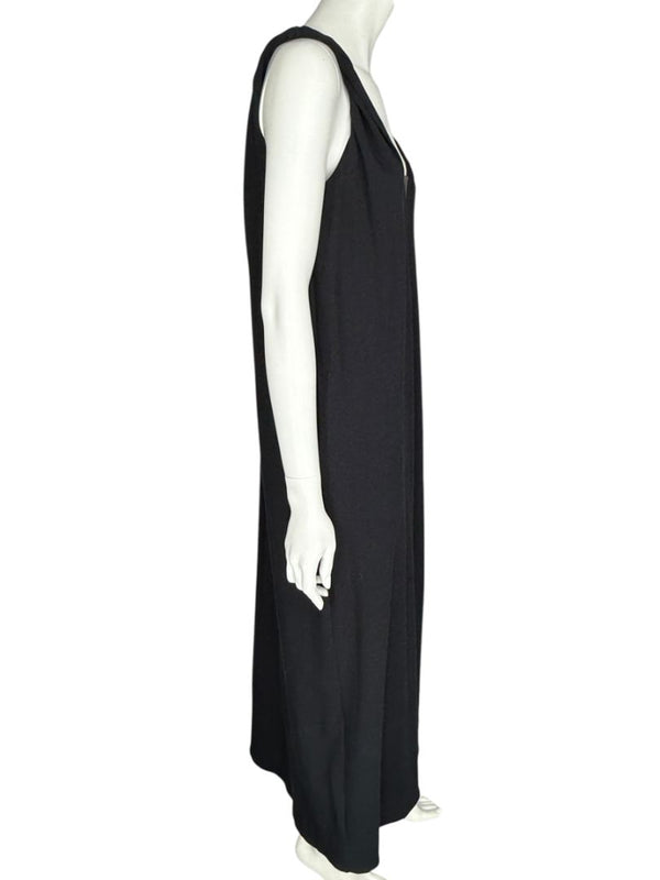 Brunello Cucinelli Black Twisted Strap Maxi Dress with Monili Detail – Size M