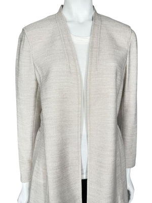 Akris Beige Open-Front Long Jacket – Size US 10