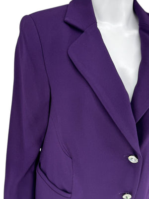 Pamella Roland Diamond Double Button Pant Suit - Large