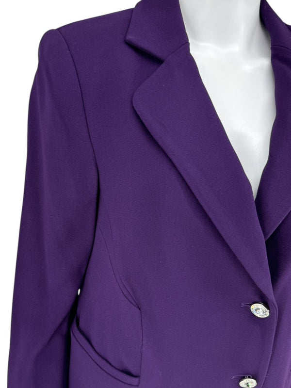 Pamella Roland Diamond Double Button Pant Suit - Large