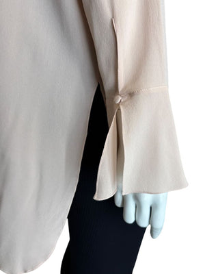 Chloé Soft Pink Silk High Neck Blouse – FR 40 (US 8)