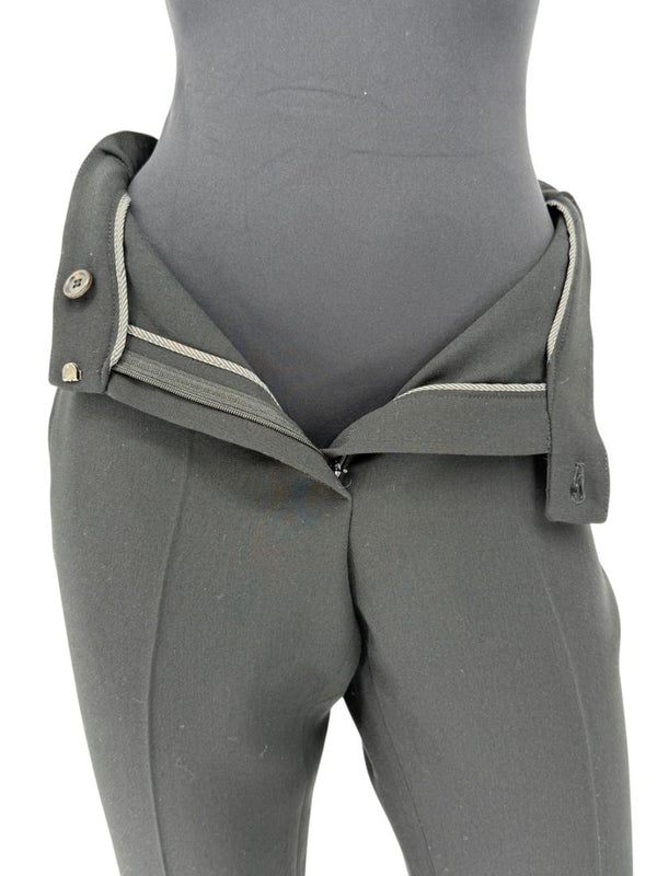 Brunello Cucinelli Black Wool-Blend Split-Hem Tailored Trousers - Size US 8 / IT 44