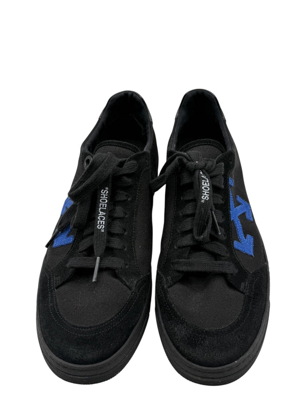 Off-White 2.0 Low Top Sneakers in Black & Blue Suede – Men’s Size 42 EU