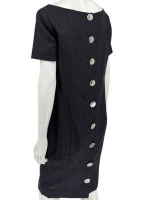 Pamella Roland Charcoal Grey 2-Piece Dress/Jacket Set – Large