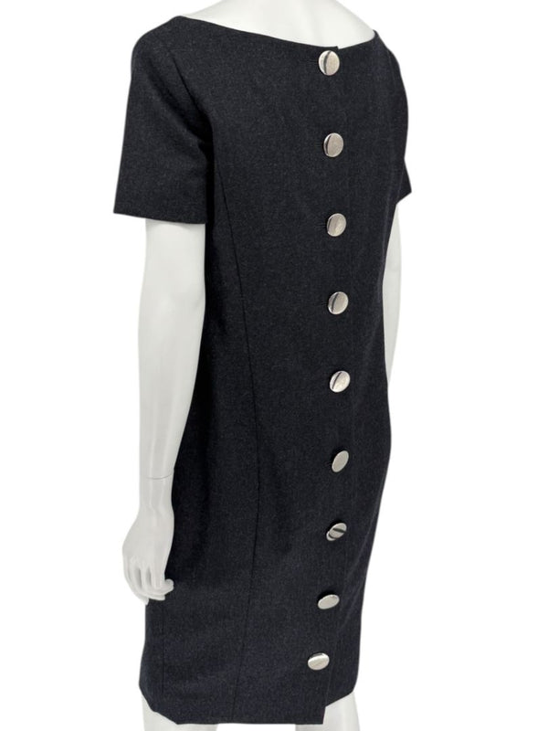 Pamella Roland Charcoal Grey 2-Piece Dress/Jacket Set – Large