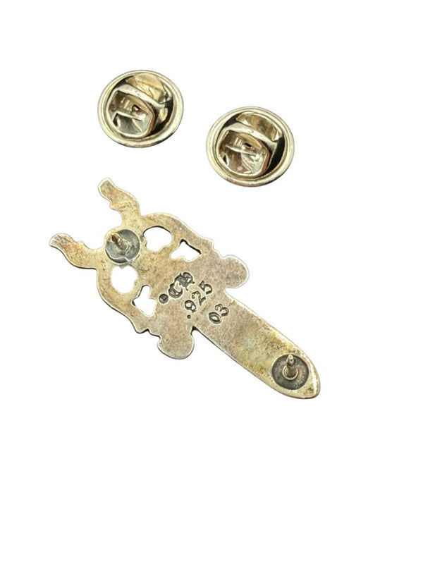 Chrome Hearts Dagger Pin – Sterling Silver – 1.6” x 0.6”